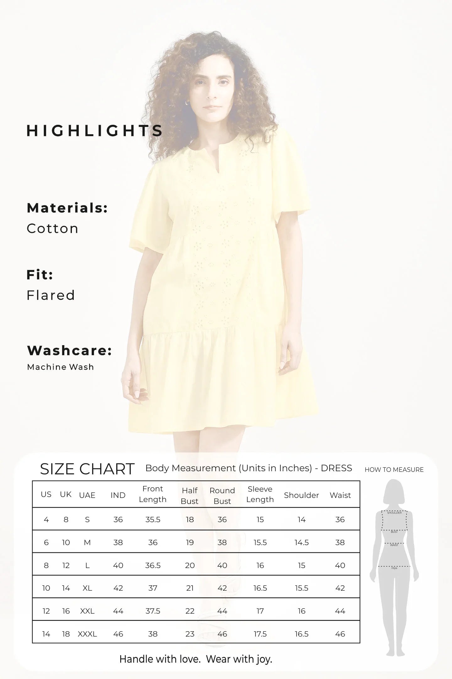Bright Blossom Cotton Yellow Dress - Meerabella