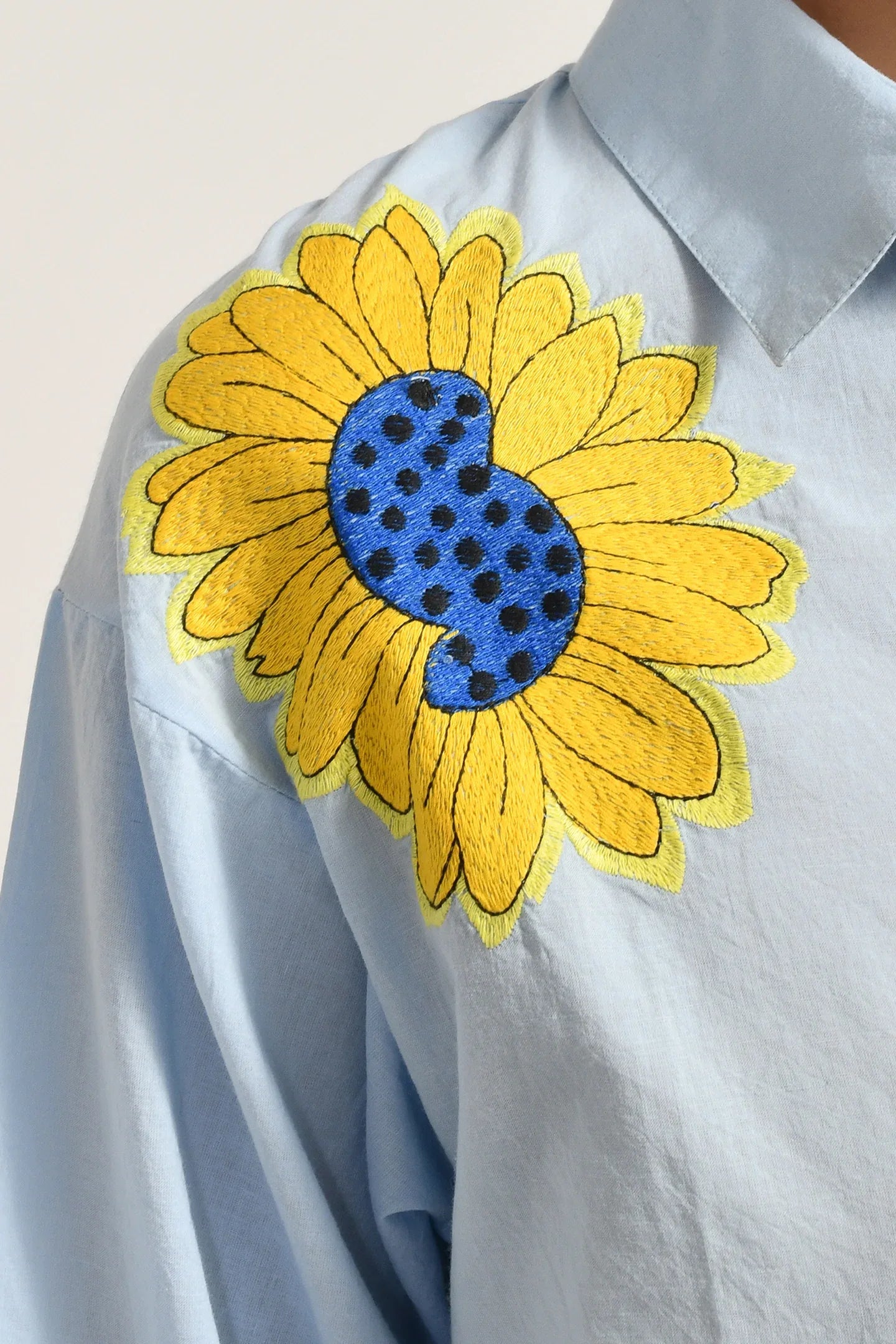 Blue Meadow Floral Oversized Shirt - Meerabella