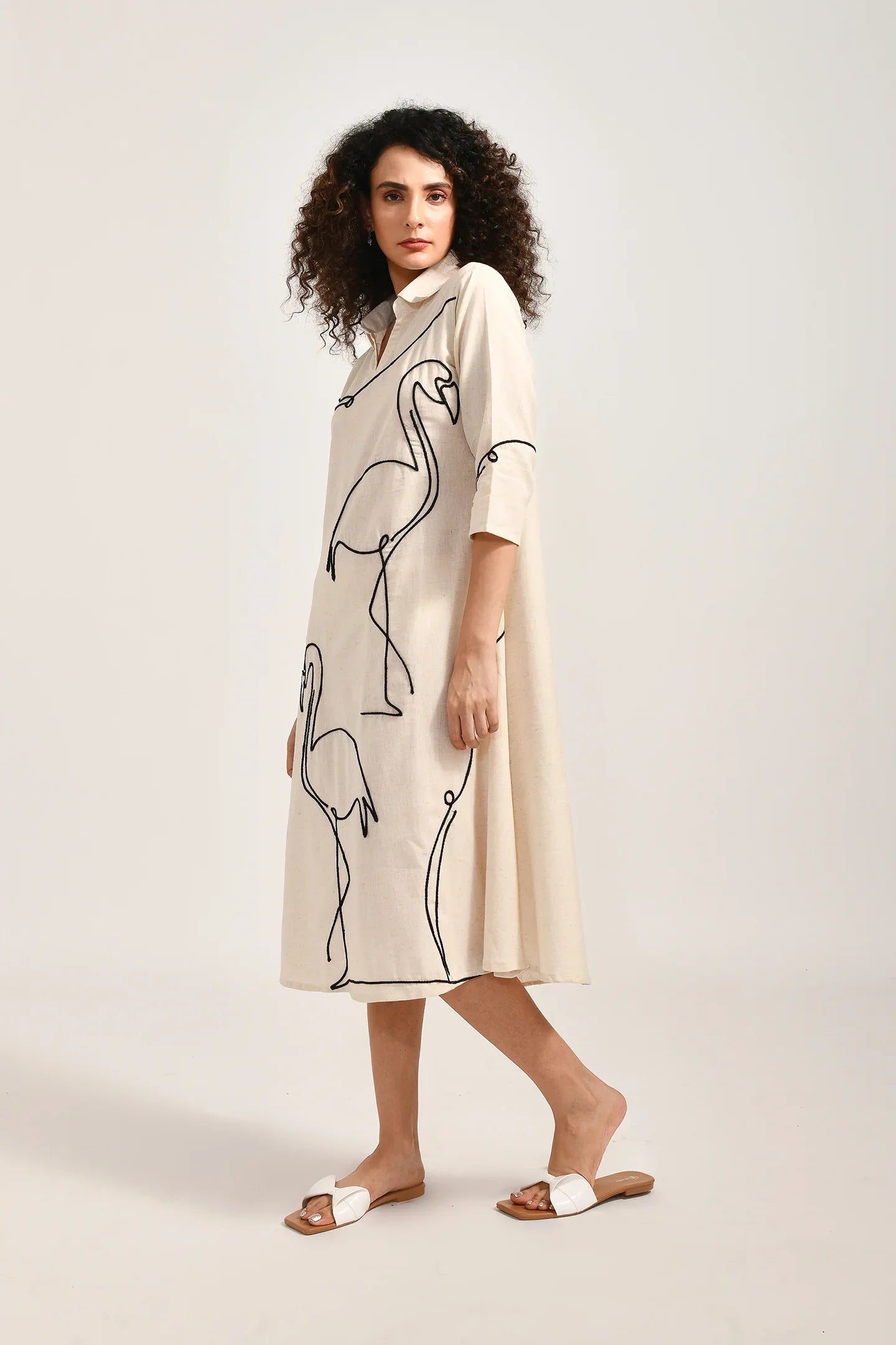 Flamingo Finesse Dress - Meerabella