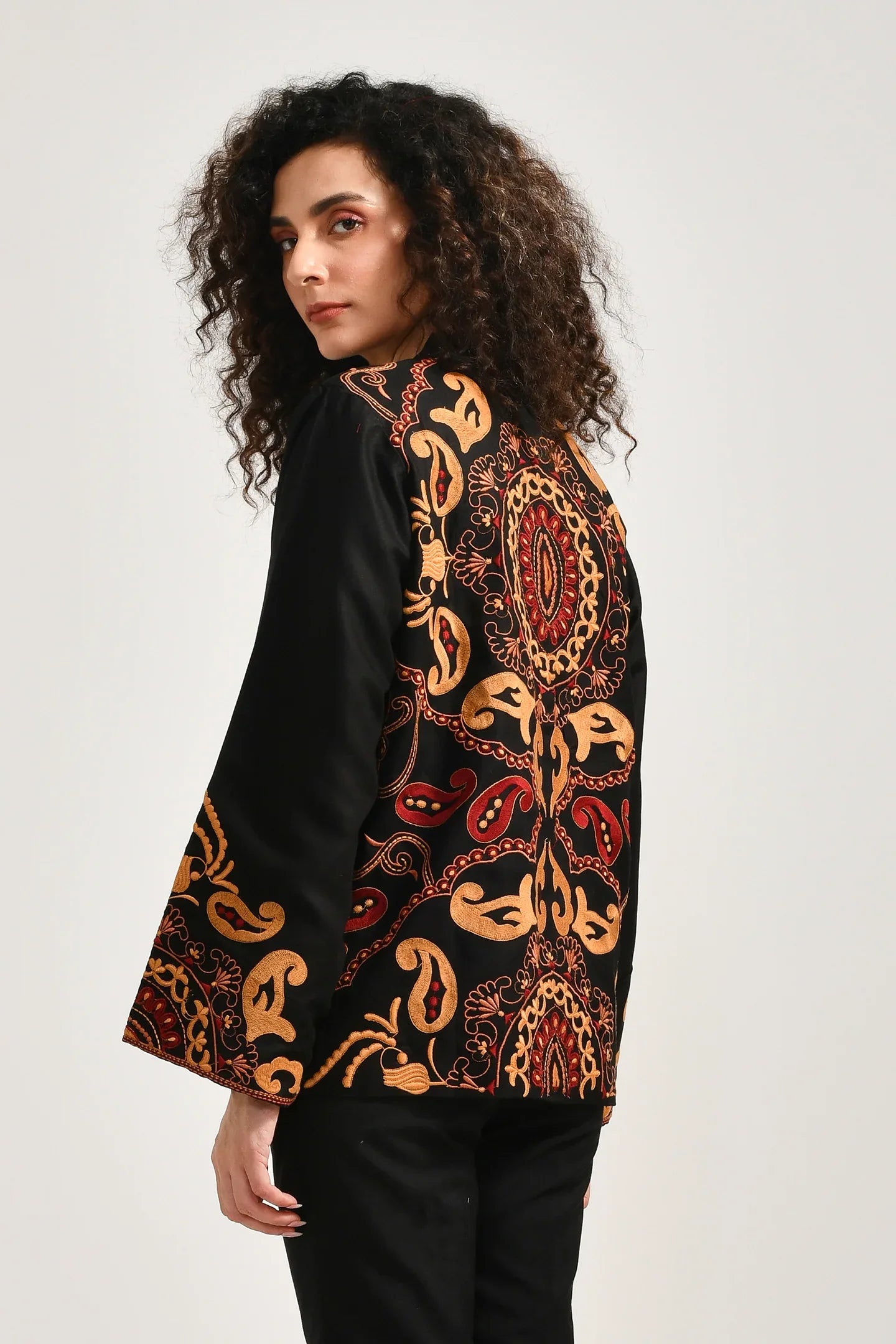 Midnight Majesty Cotton Jacket - Meerabella
