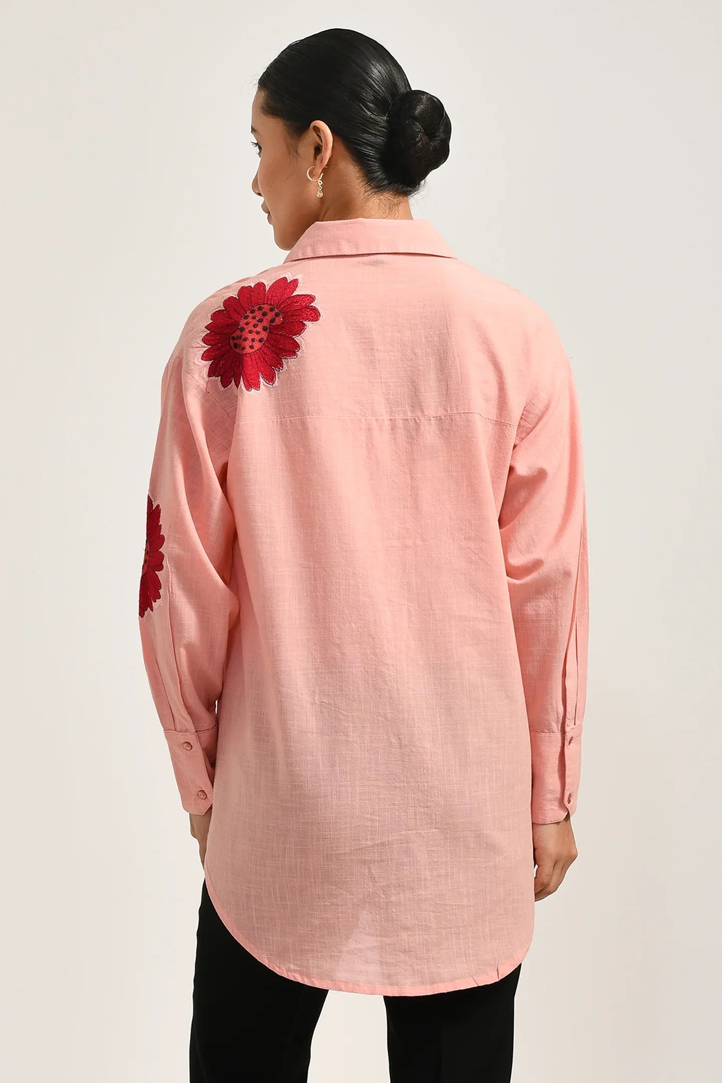 Petal Bloom Pink Oversized Shirt - Meerabella