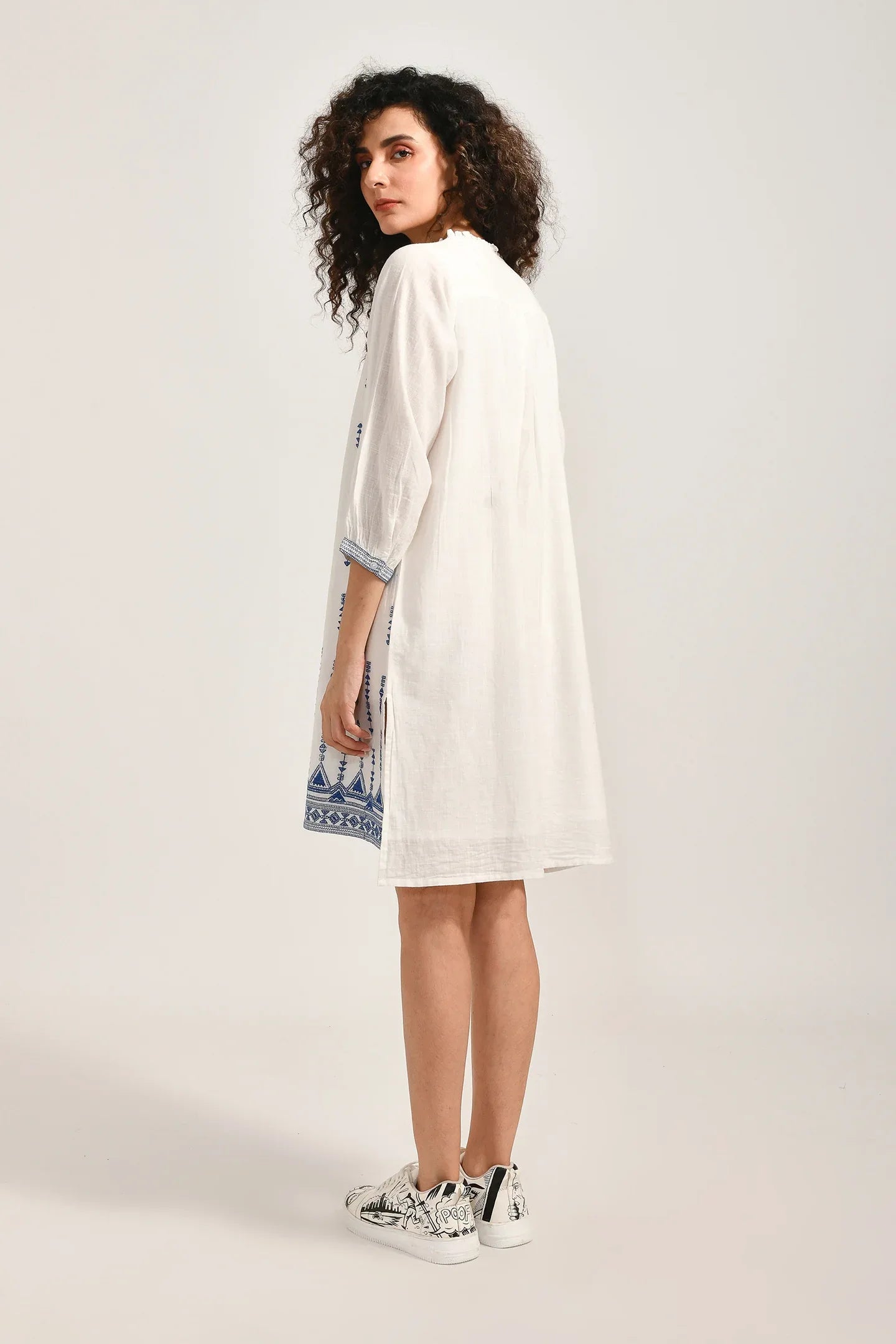 Coastal Breeze Cotton White Dress - Meerabella