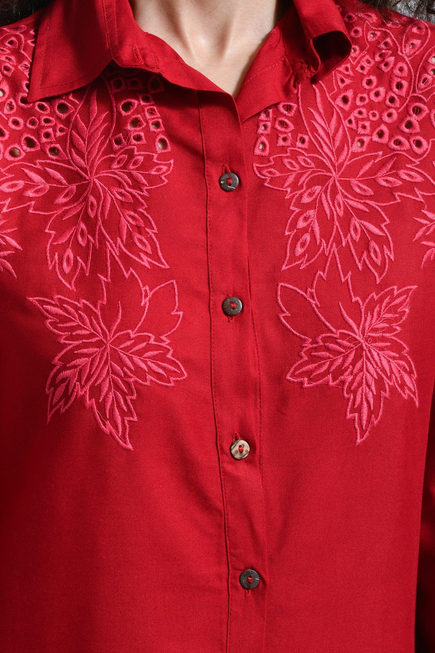 Red Radiance Cotton Coords Set - Meerabella