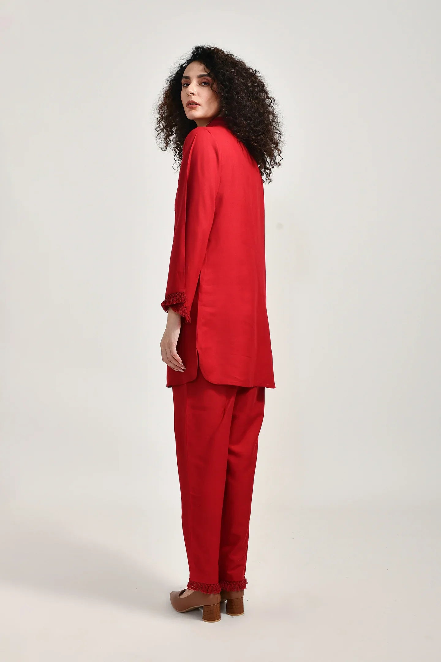 Red Radiance Cotton Coords Set - Meerabella