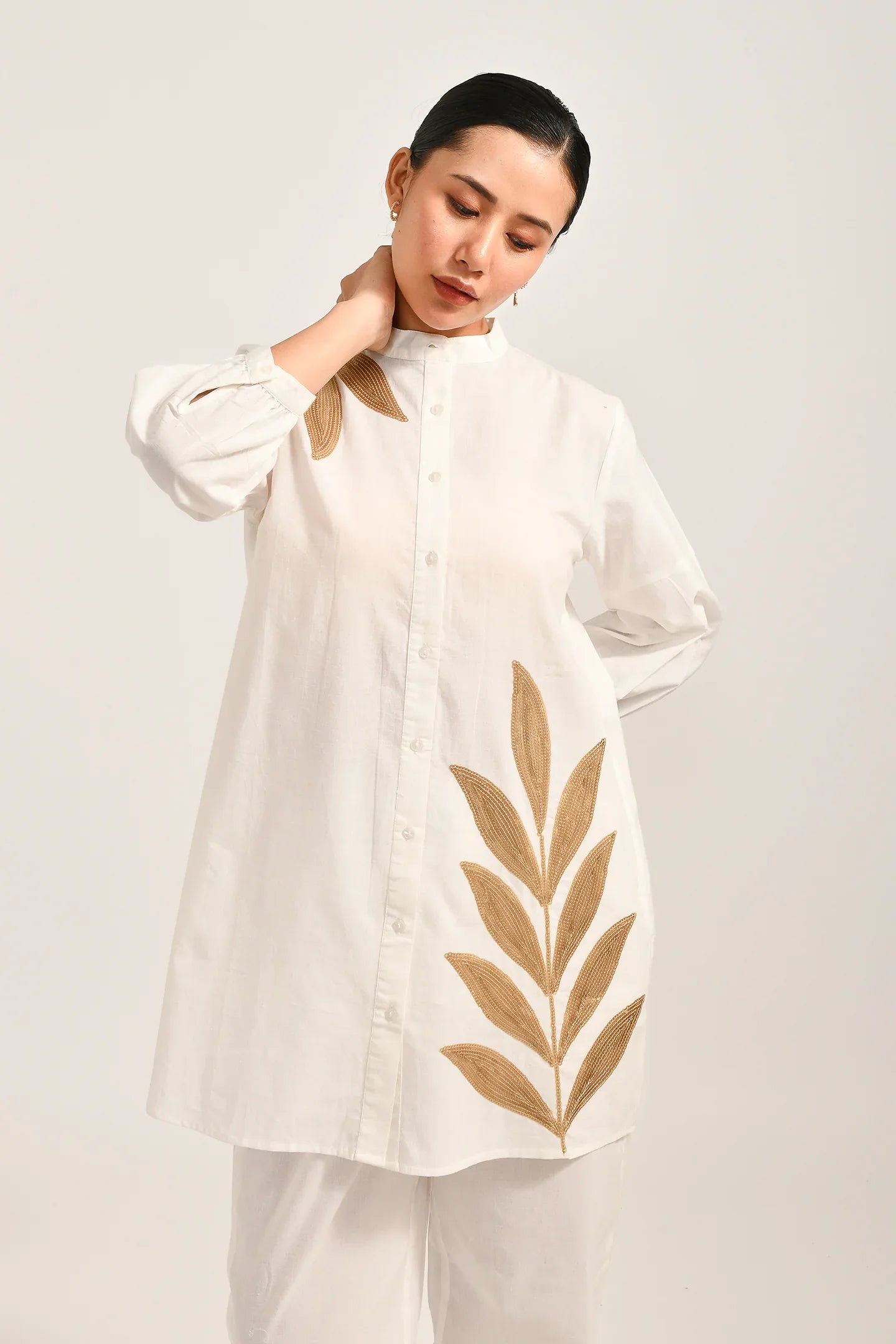 Radiant Gold Leaf Cotton Coords set - Meerabella
