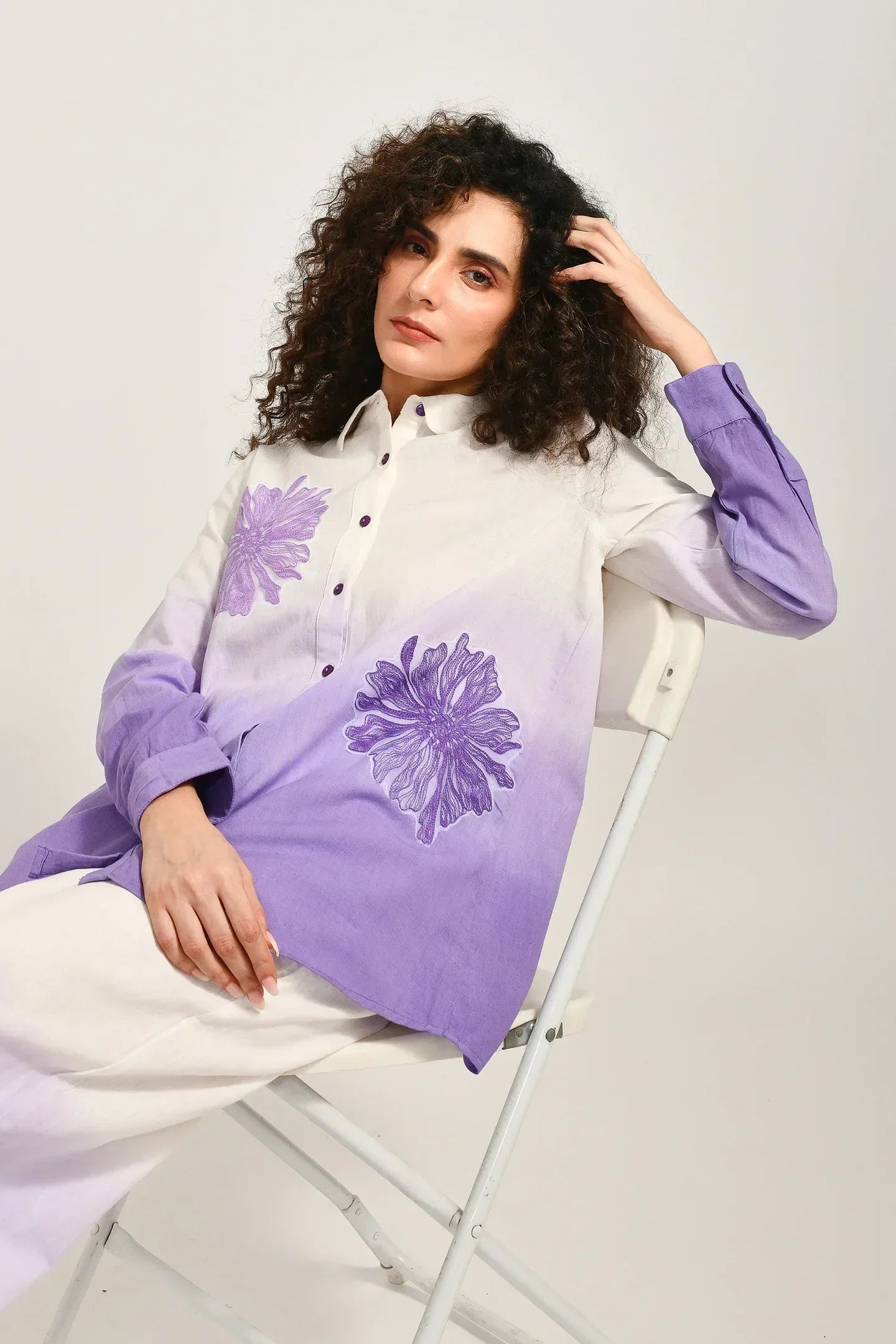 Violet Bloom Cotton Coords Set - Meerabella