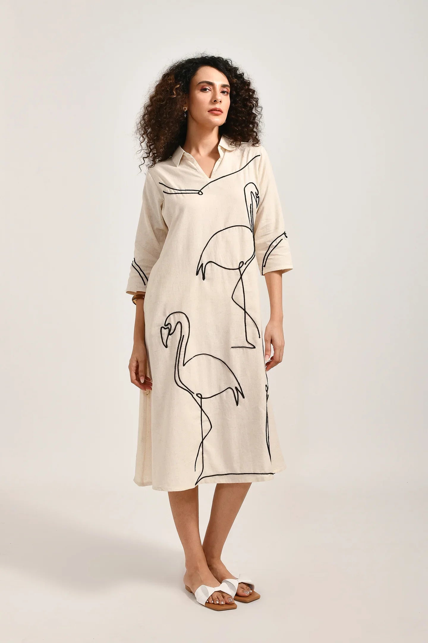 Flamingo Finesse Dress - Meerabella