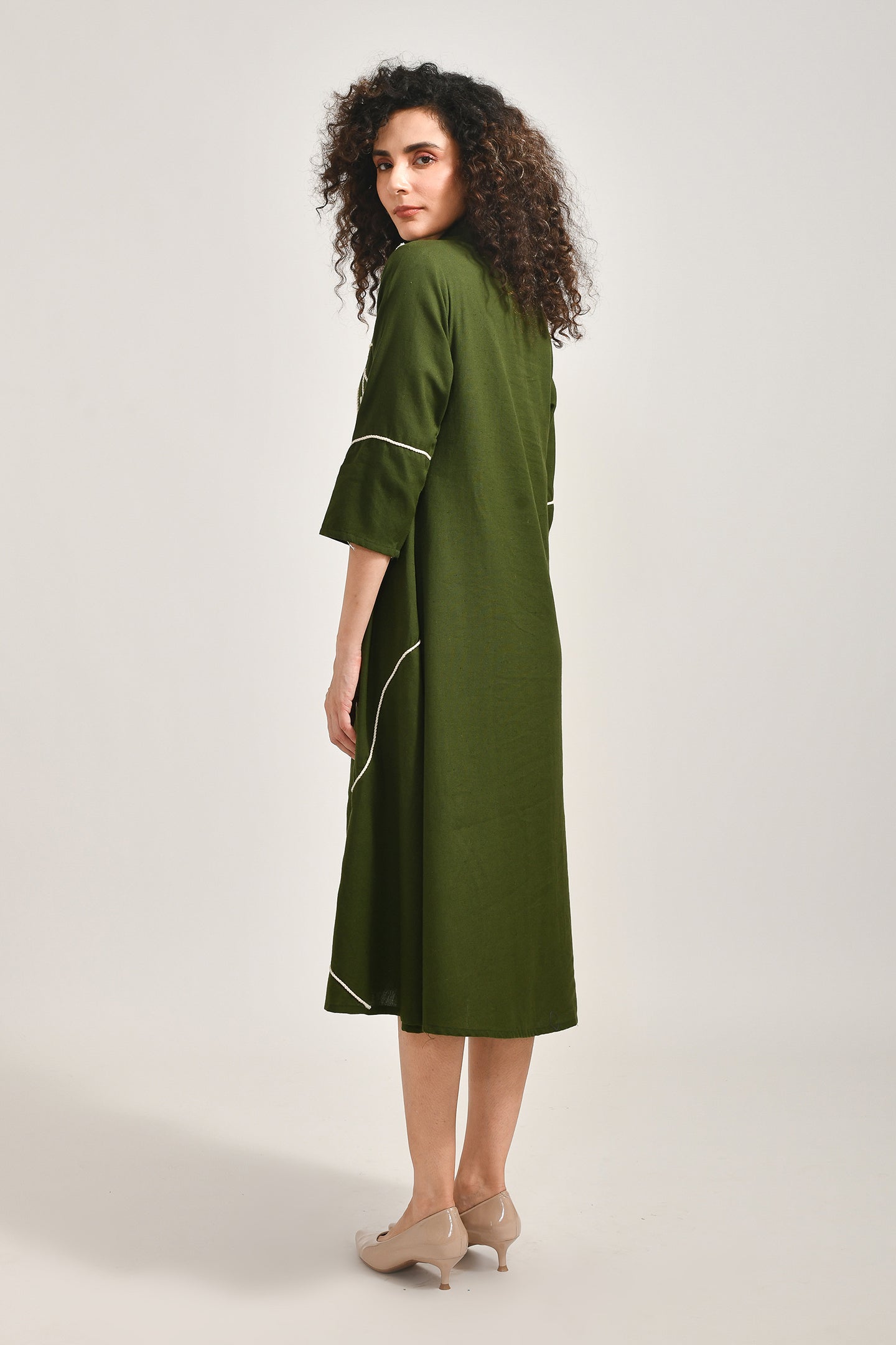 Meerabella Flamingo Finesse Green Dress