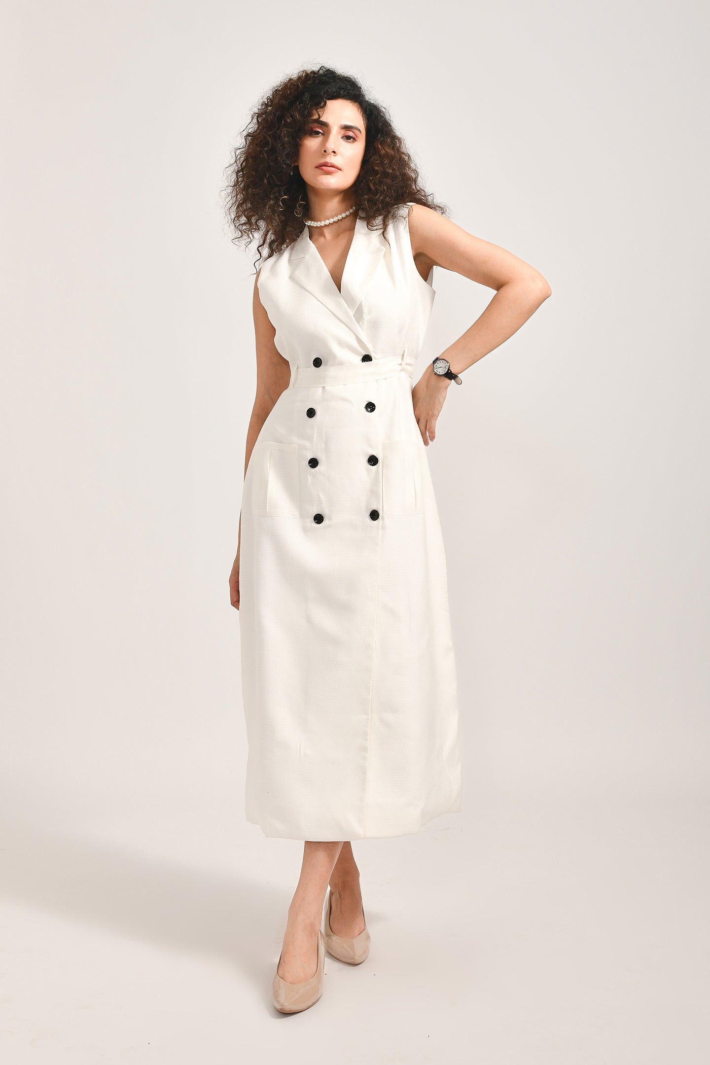 Timeless White Wrap Dress