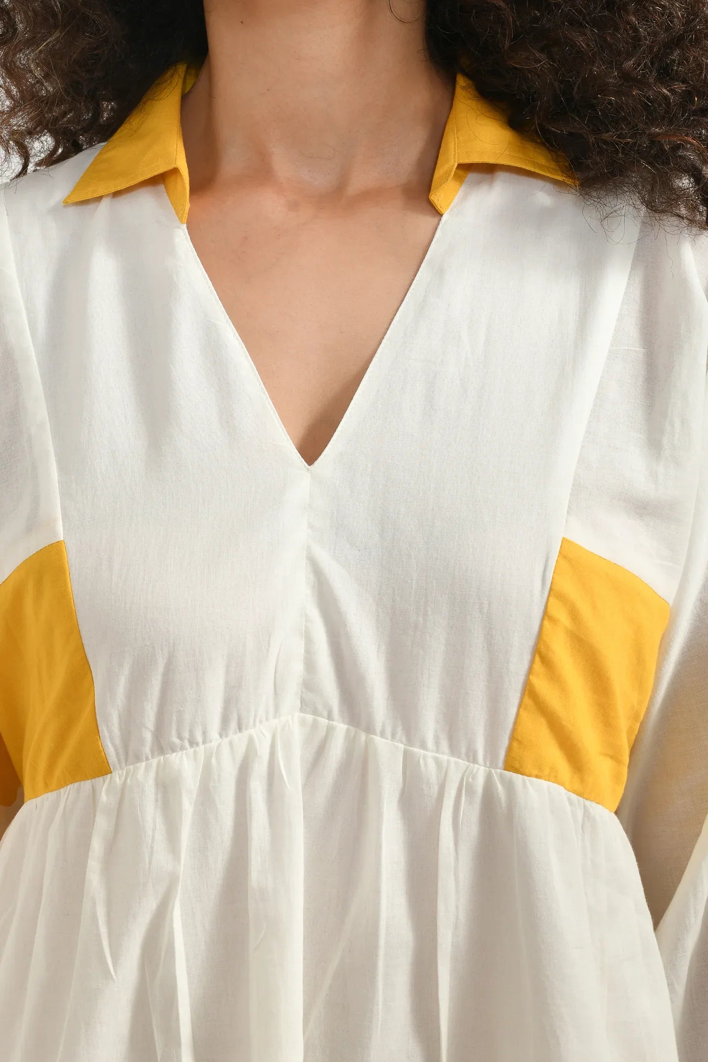 Radiant Petal Print White Dress - Meerabella