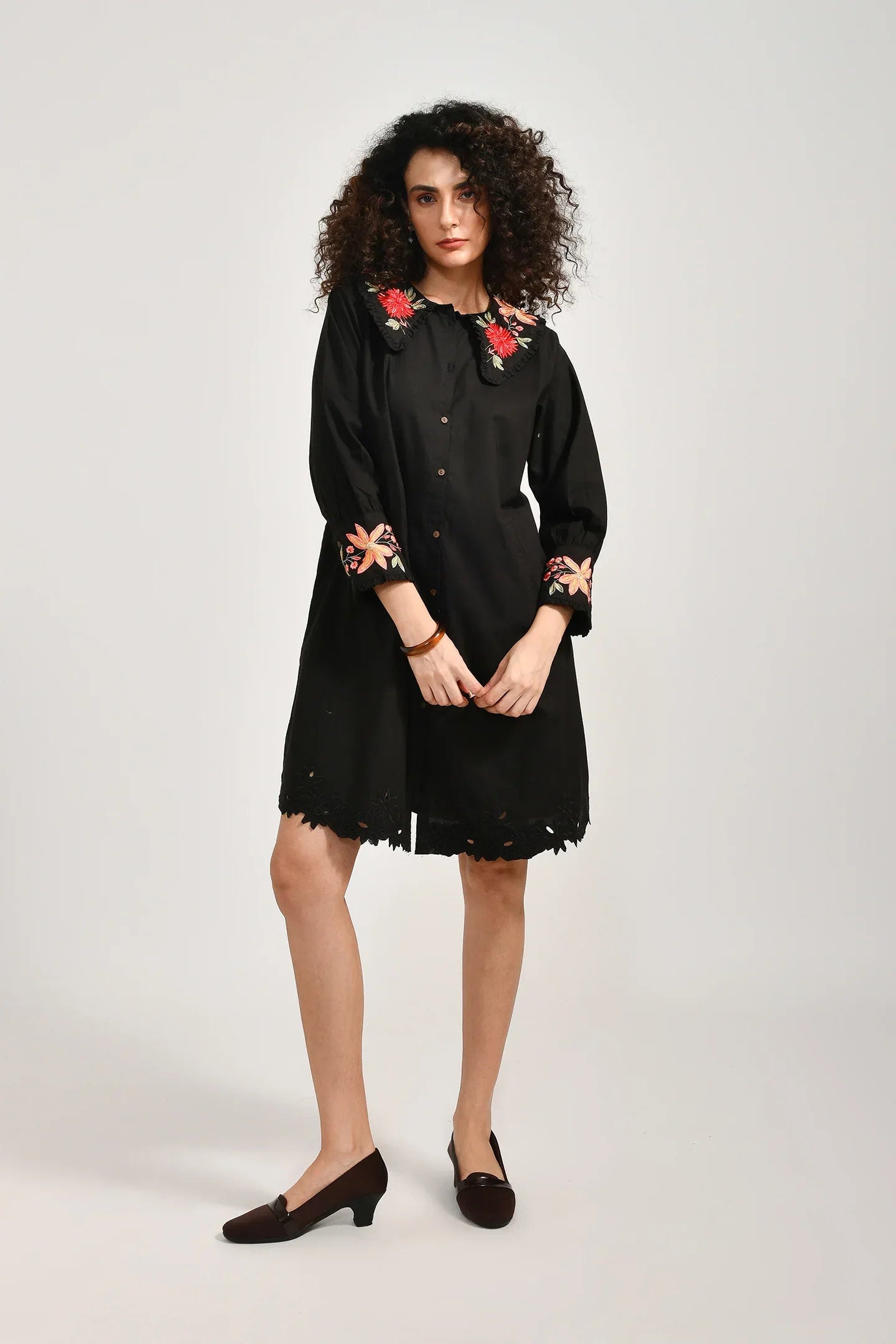 Midnight Petal Delight Dress - Meerabella
