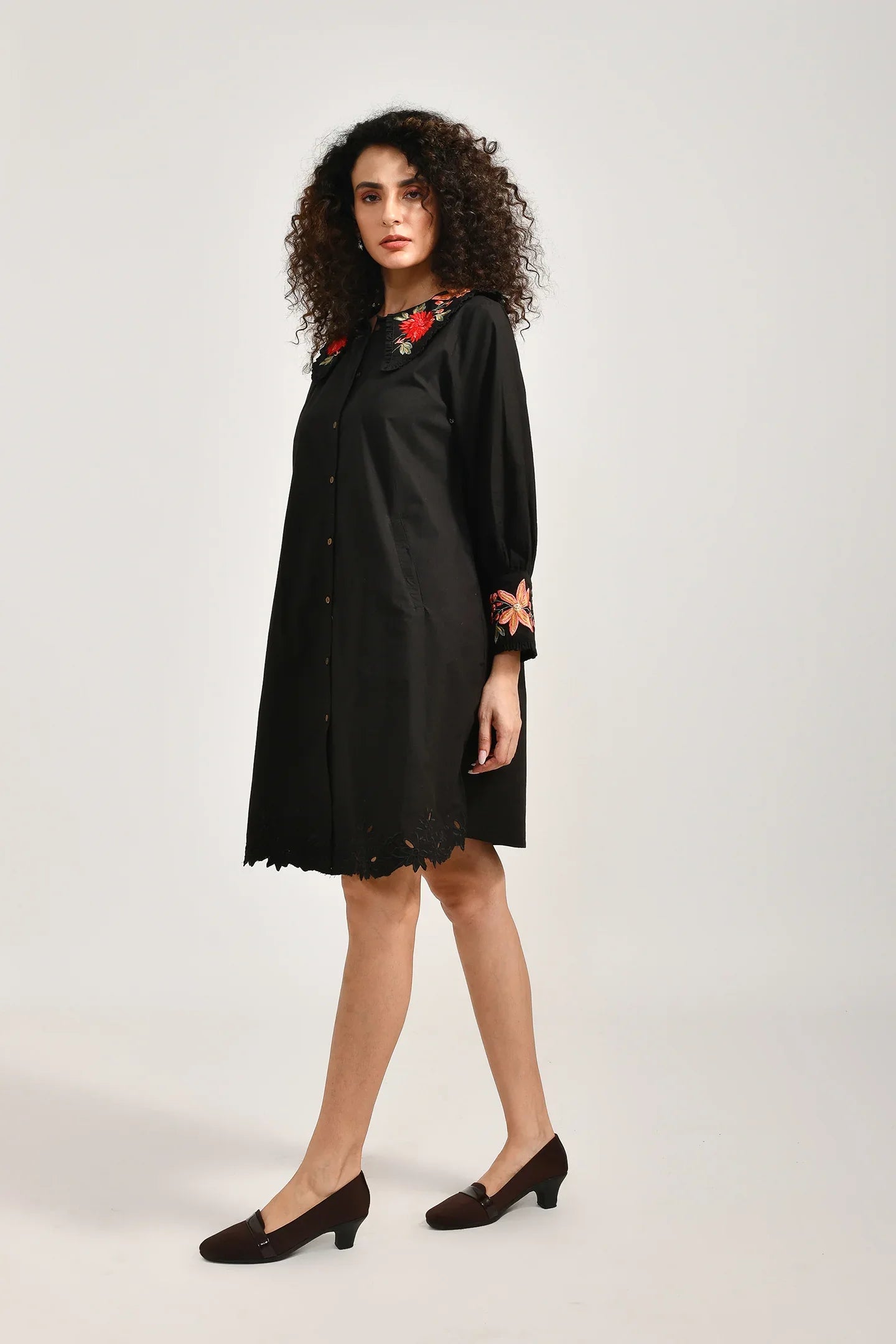 Midnight Petal Delight Dress - Meerabella