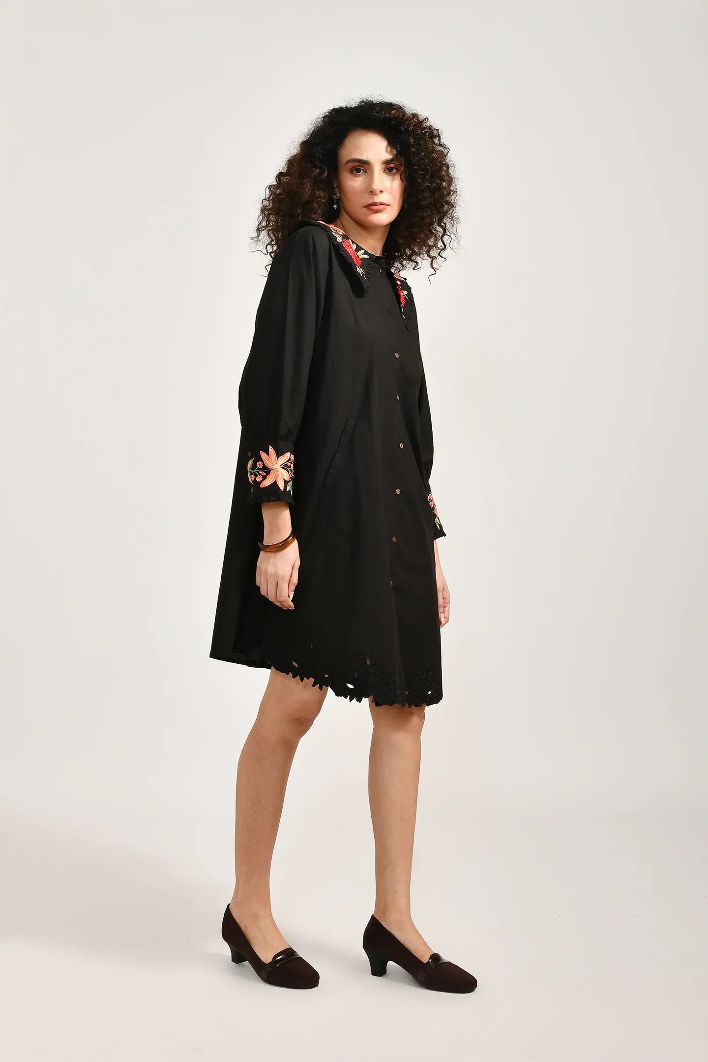 Midnight Petal Delight Dress - Meerabella