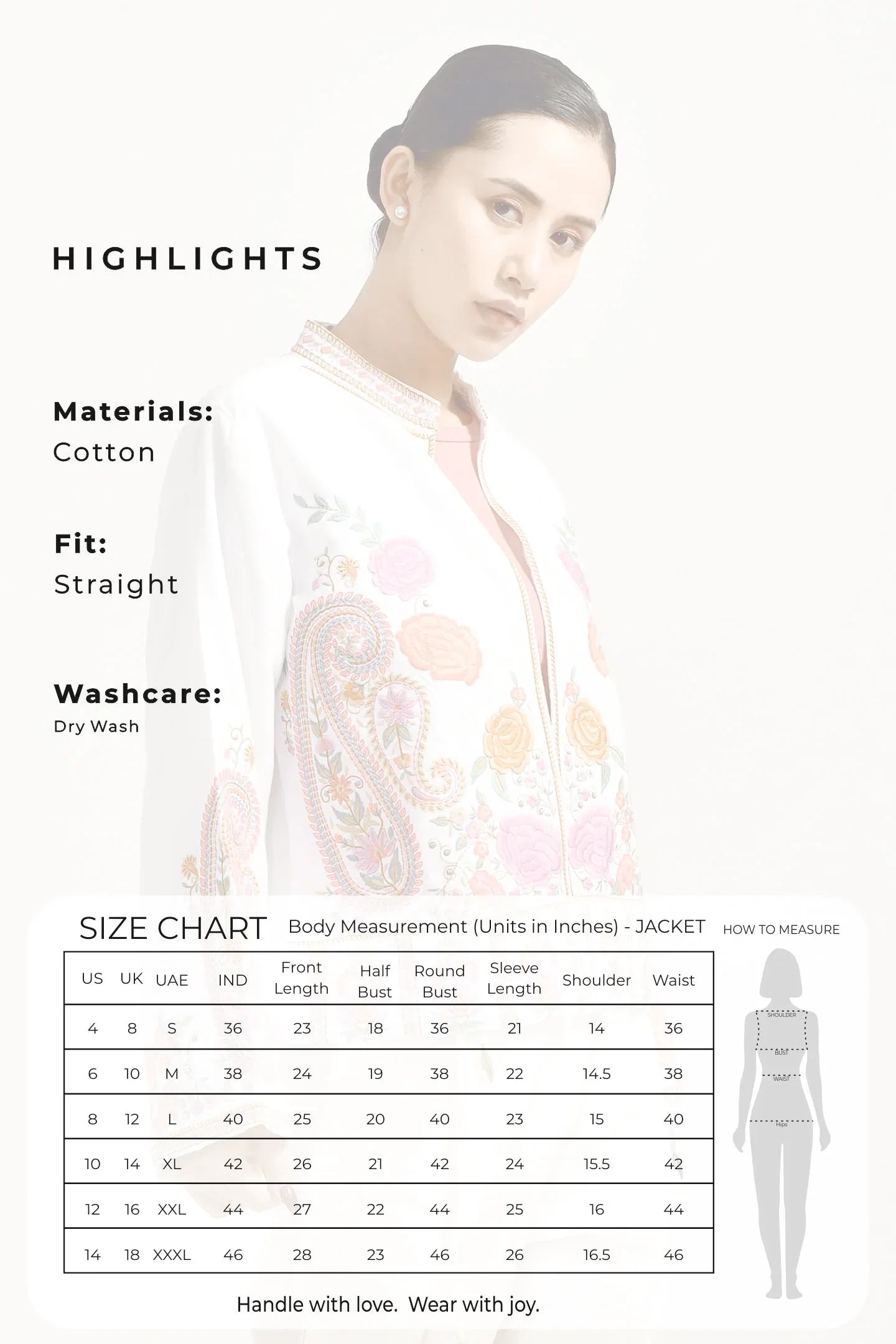 Embroidered Elegance Cotton Jacket - Meerabella