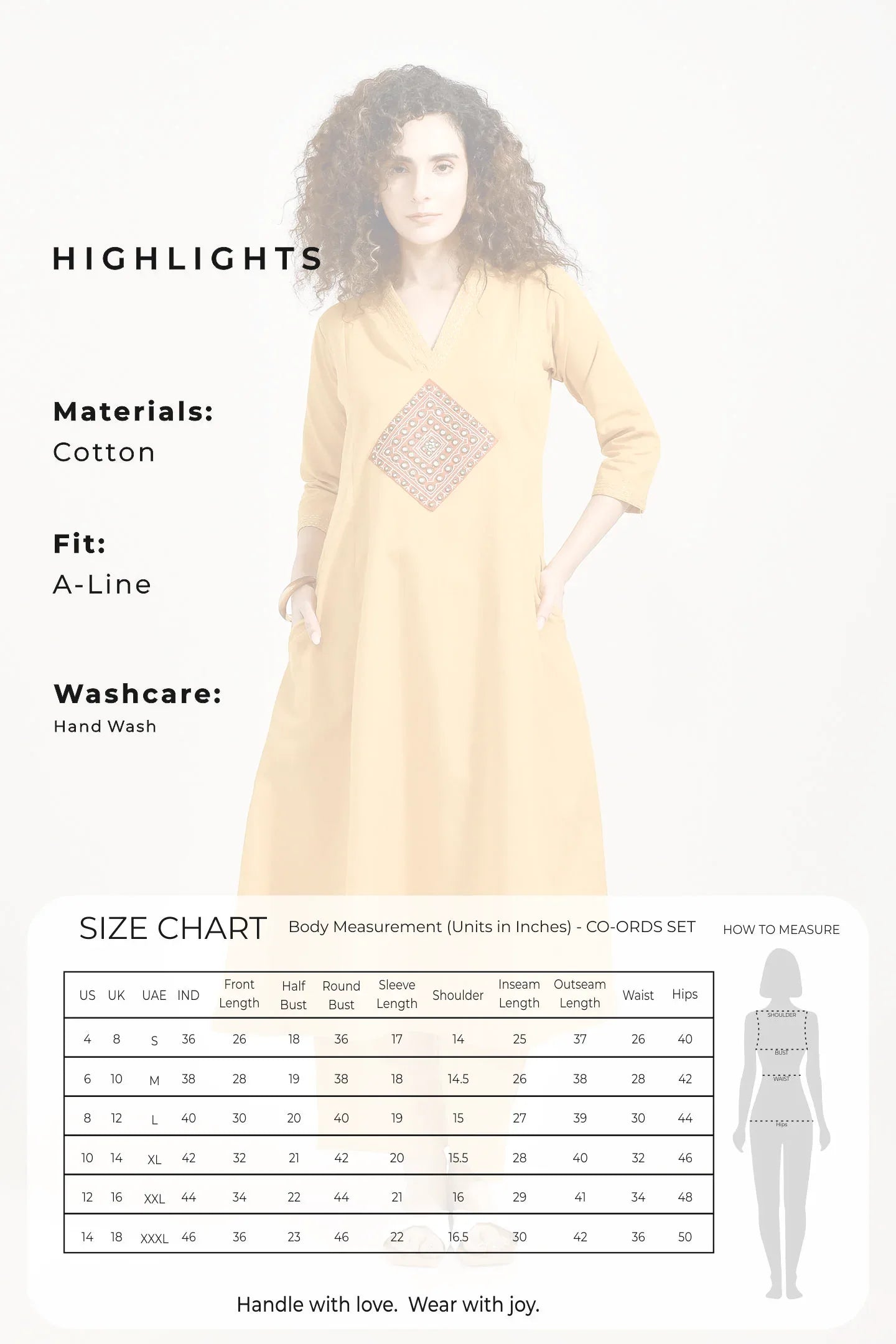 Radiant Yellow Embroidered Coords Set - Meerabella