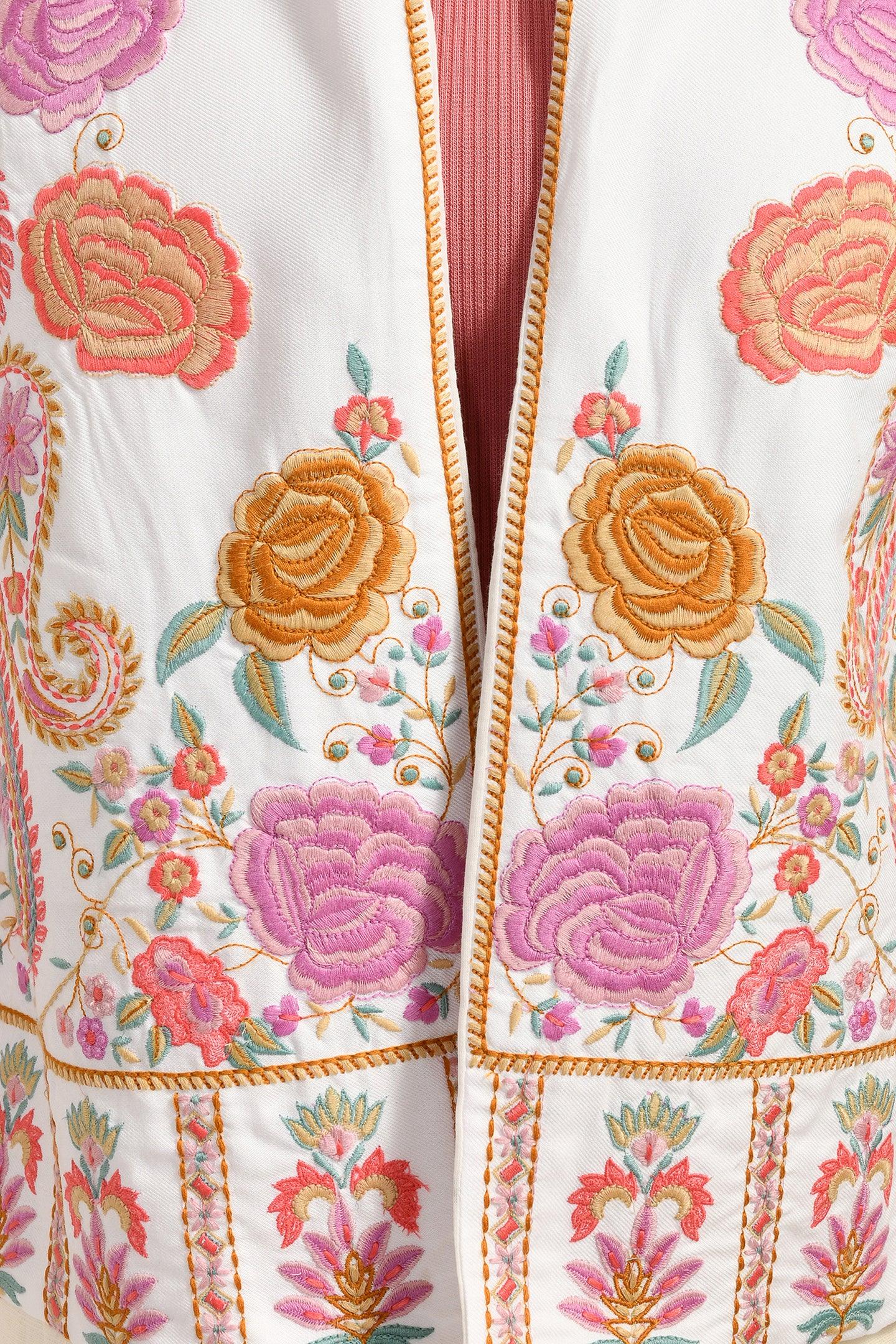 Embroidered Elegance Cotton Jacket - Meerabella