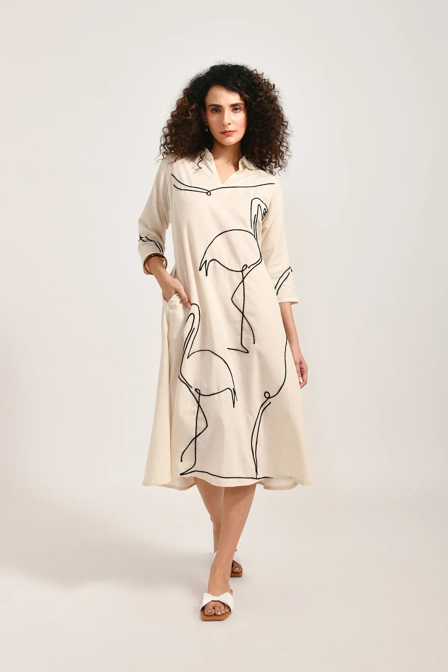 Flamingo Finesse Dress - Meerabella