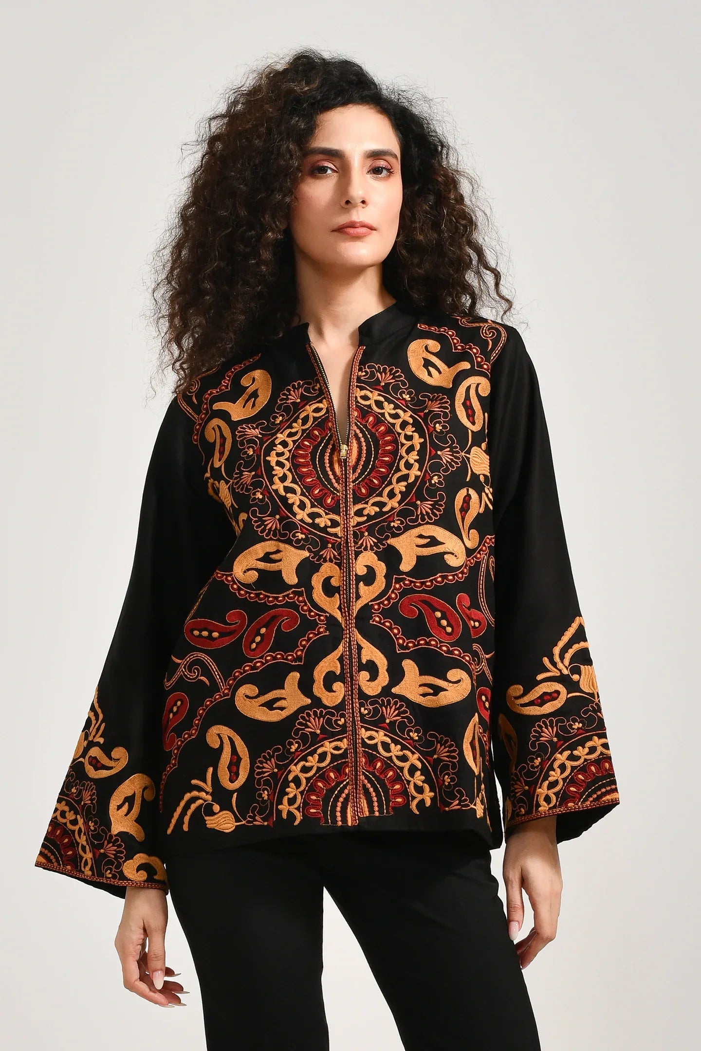 Midnight Majesty Cotton Jacket - Meerabella
