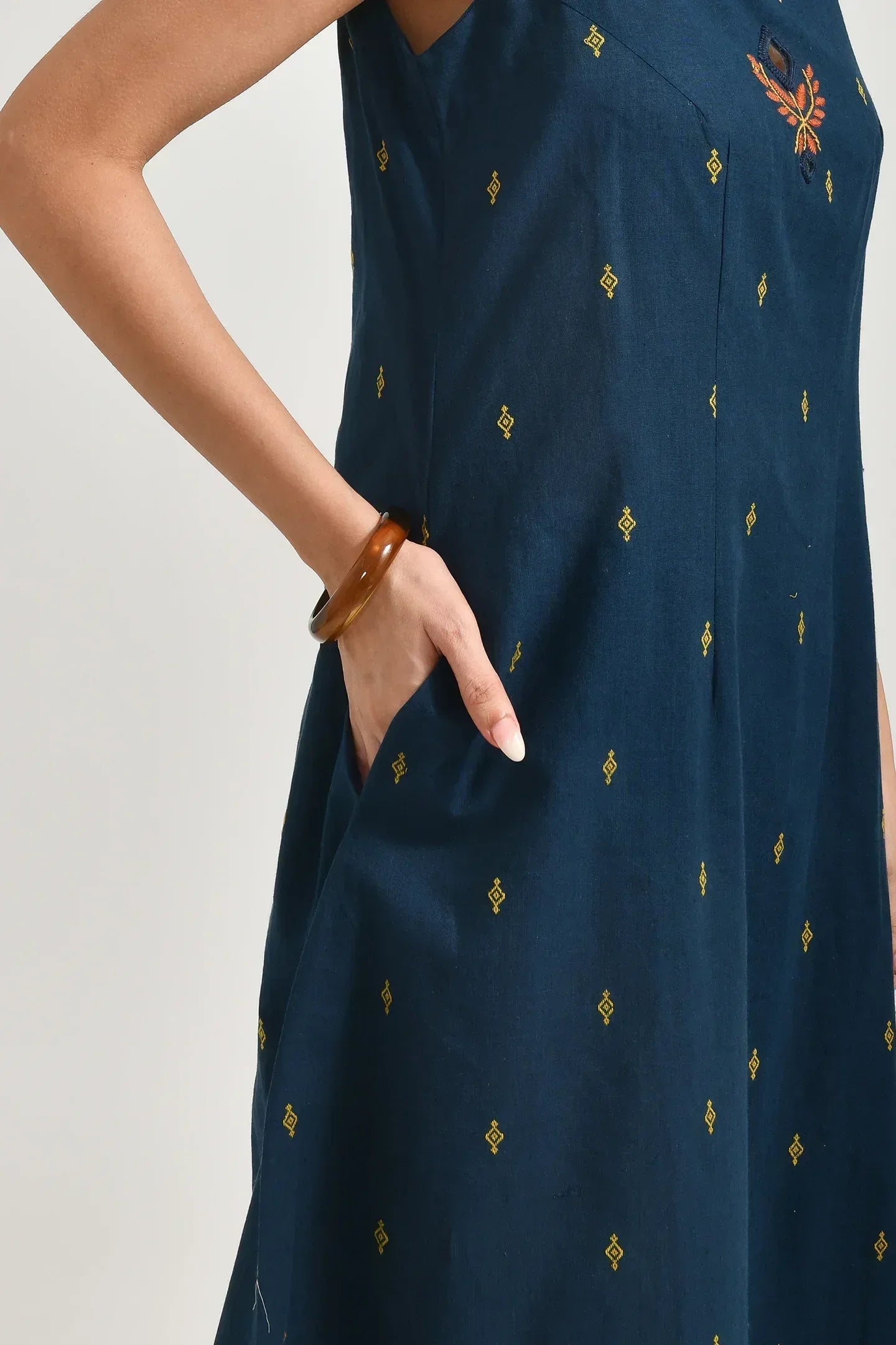 Azure Elegance Blue Cotton Coords Set - Meerabella
