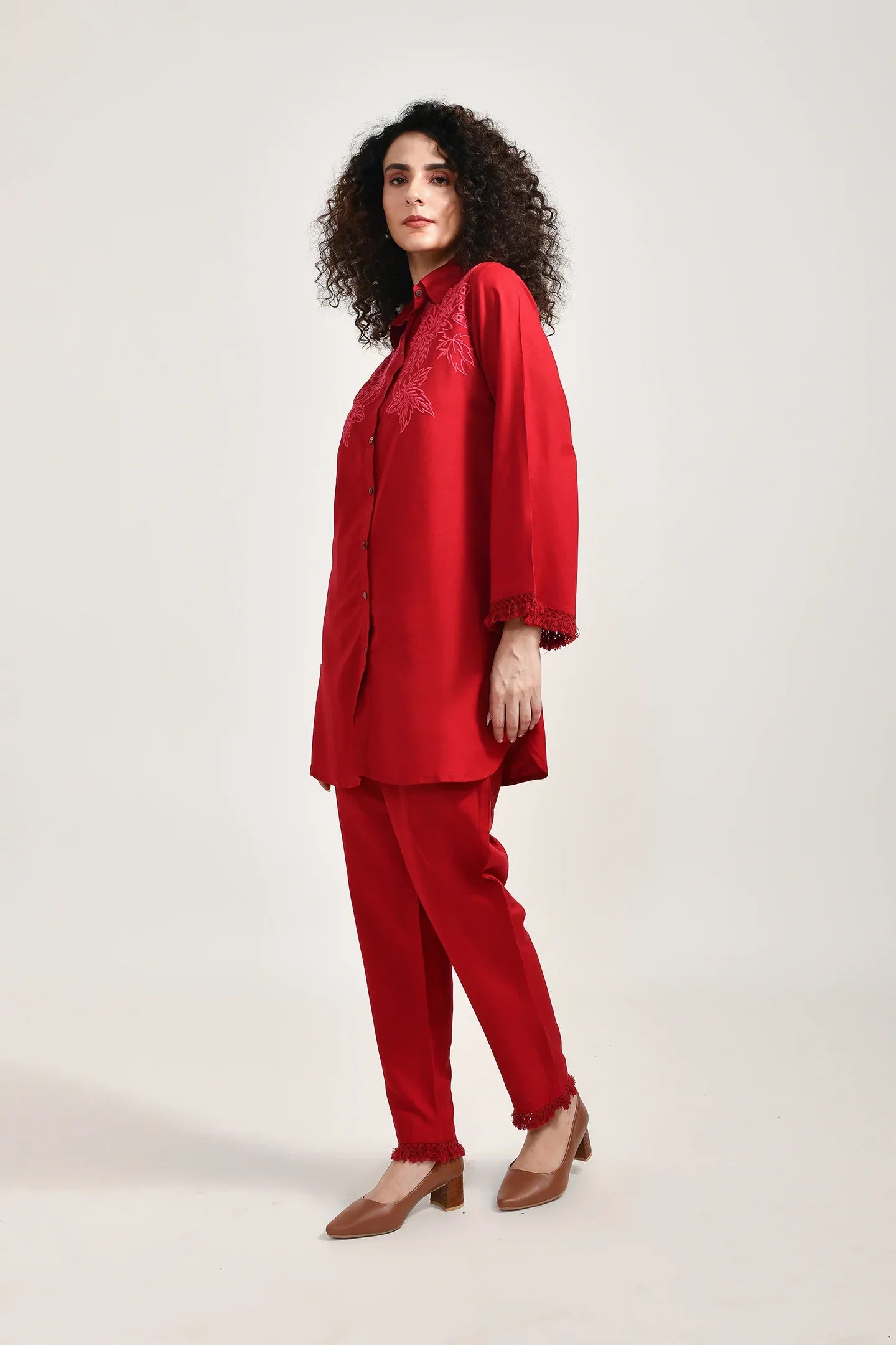 Red Radiance Cotton Coords Set - Meerabella