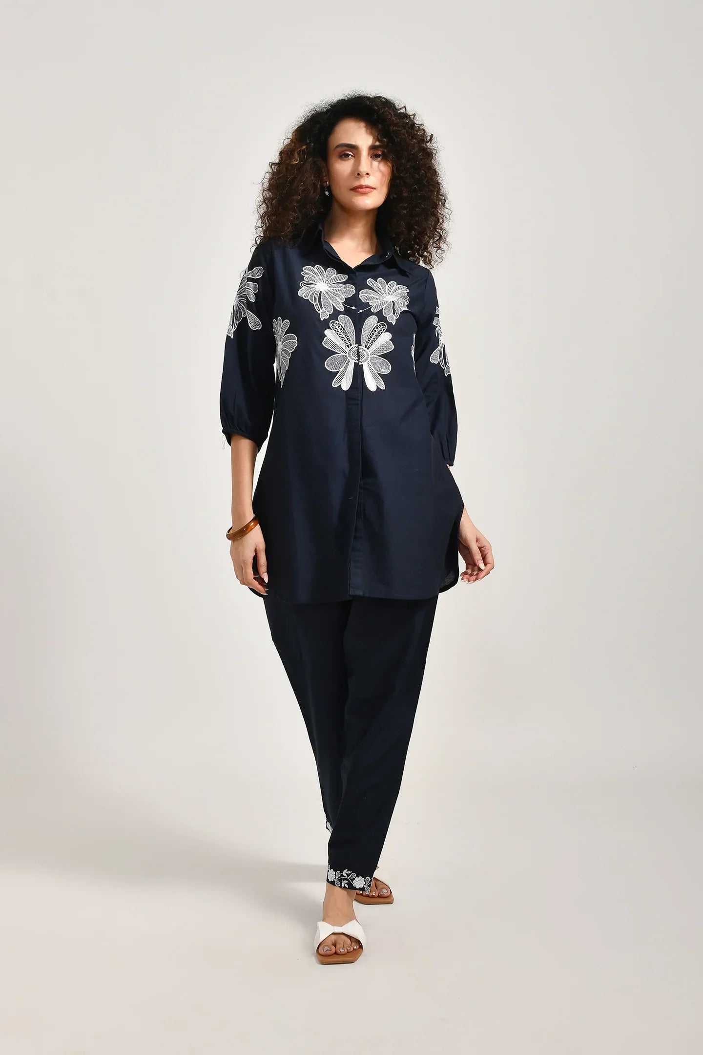 Blue Blossom Cotton Coords Set - Meerabella