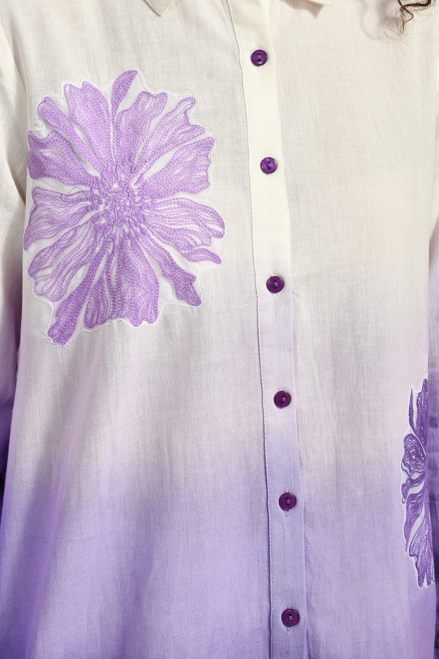 Violet Bloom Cotton Coords Set - Meerabella