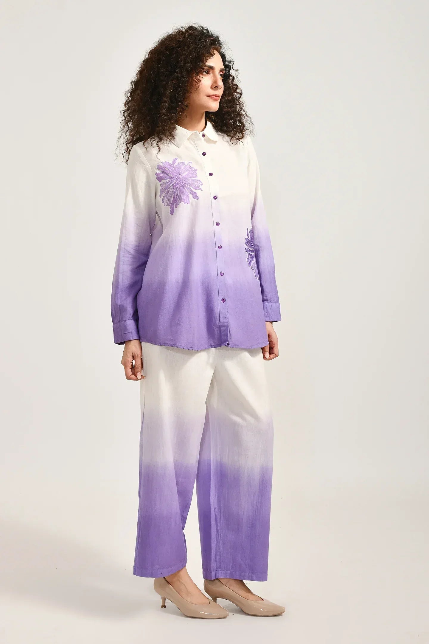 Violet Bloom Cotton Coords Set - Meerabella