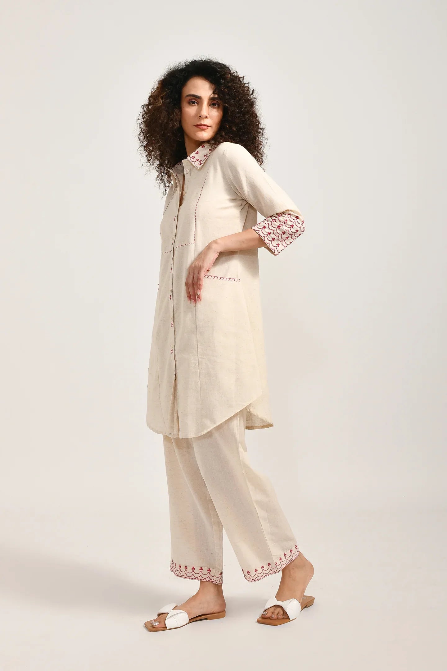 Cotton Creamy Luxe Coords Set - Meerabella