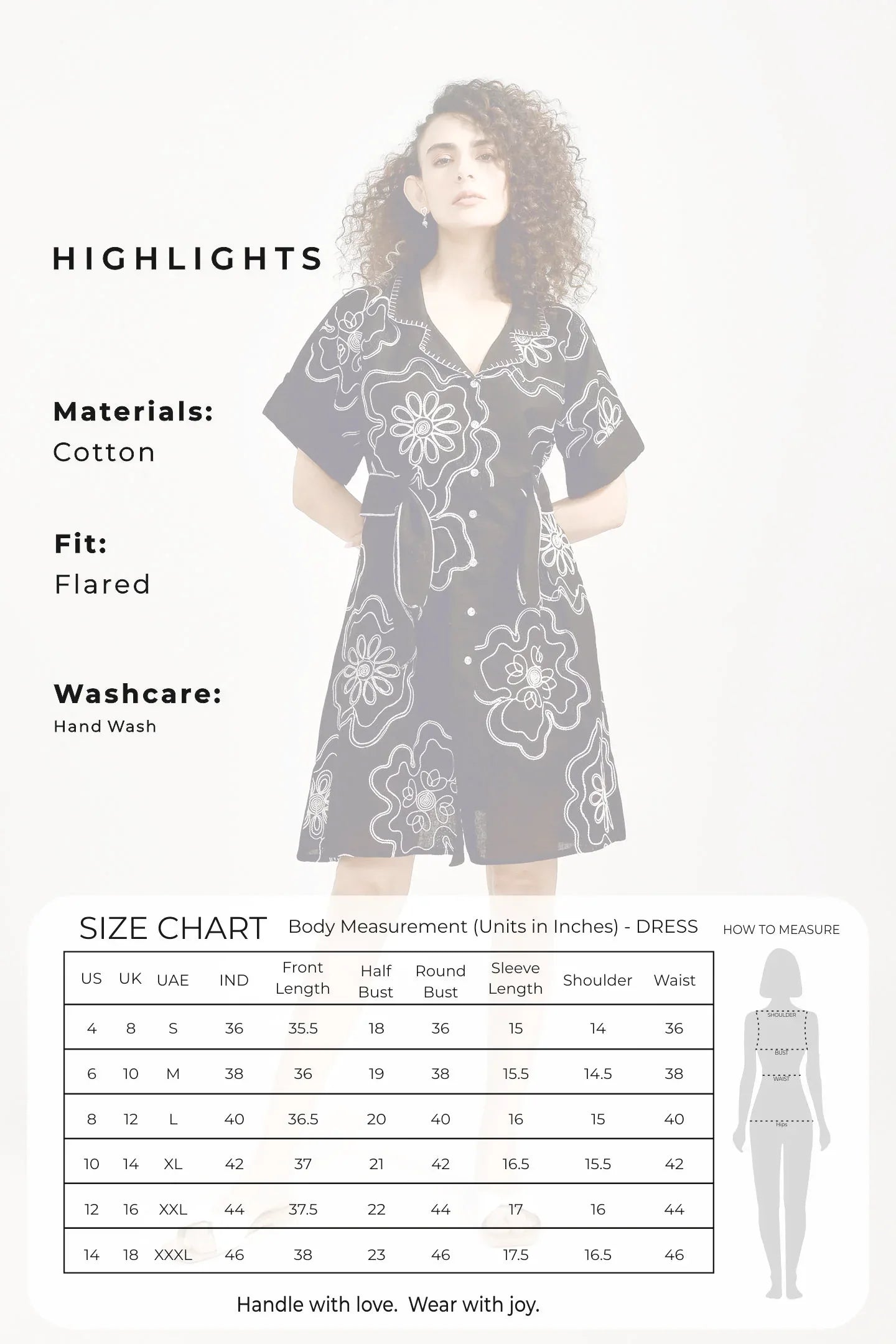 Classic Contrast Floral Cotton Dress - Meerabella
