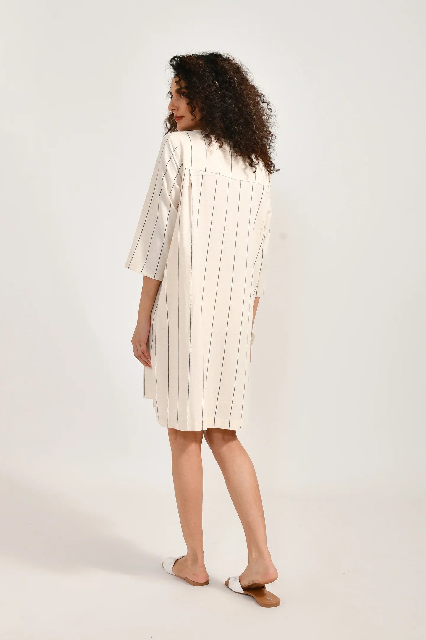 Monochrome Muse Cotton Dress - Meerabella