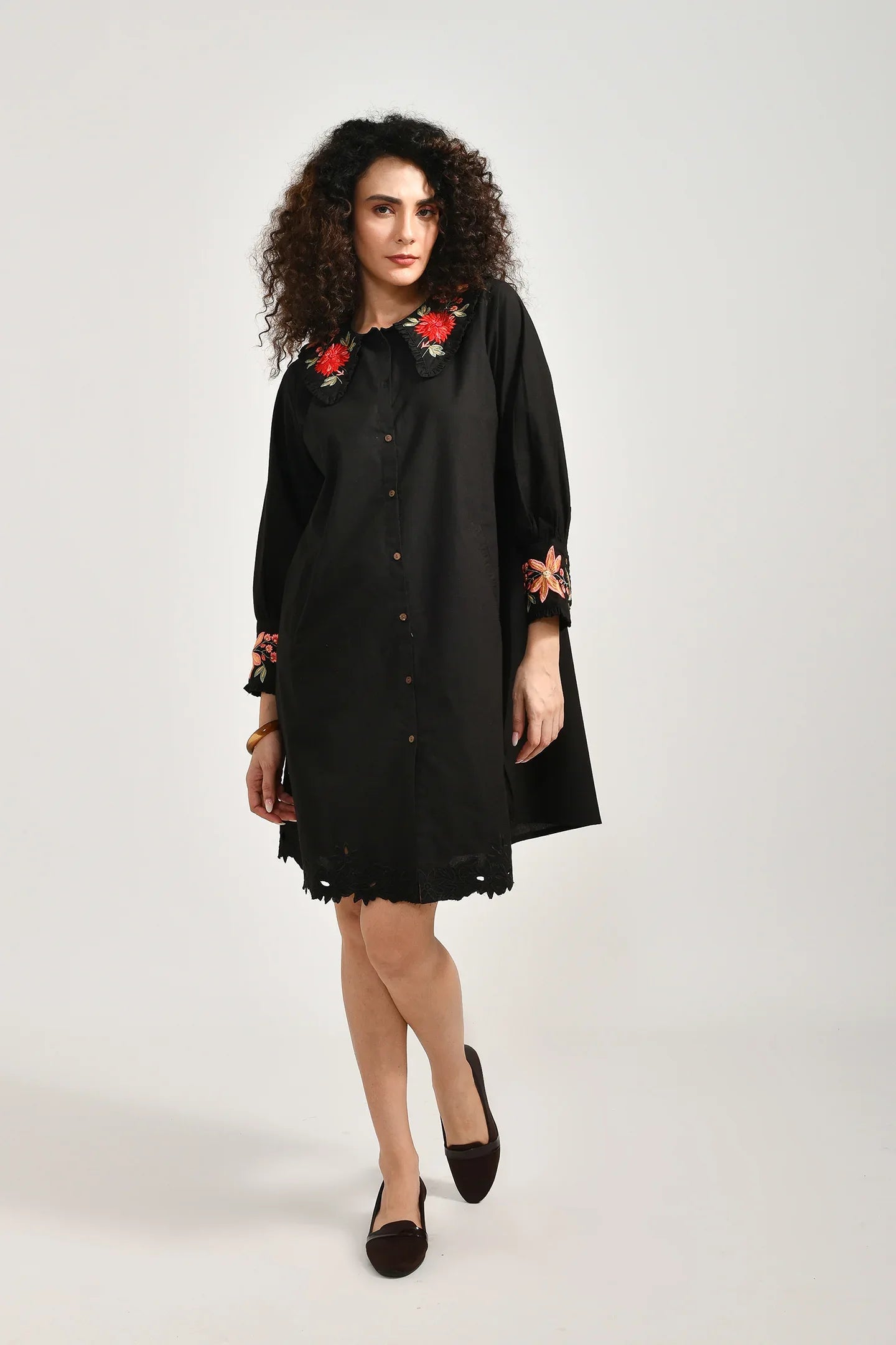 Midnight Petal Delight Dress - Meerabella