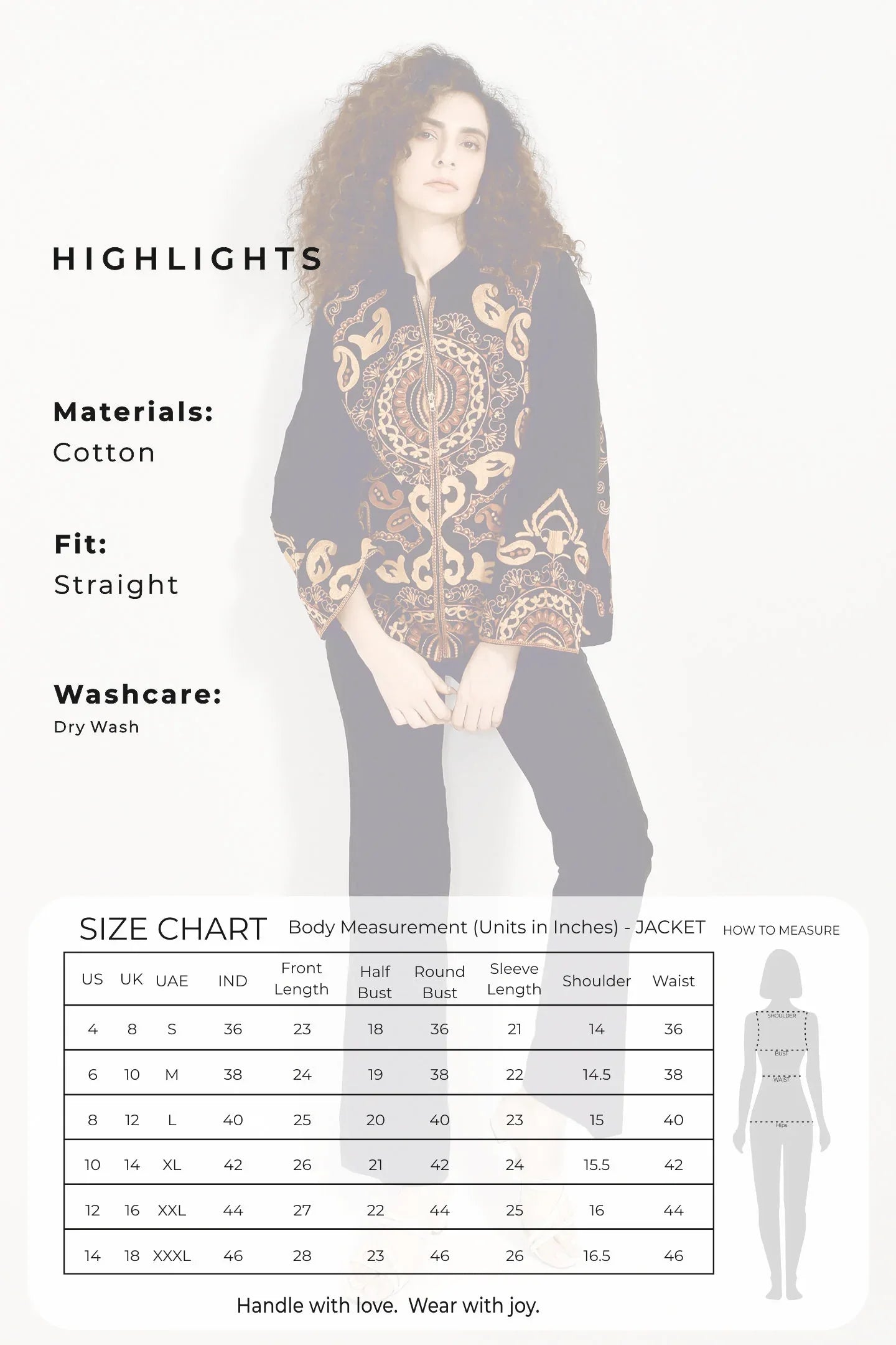 Midnight Majesty Cotton Jacket - Meerabella
