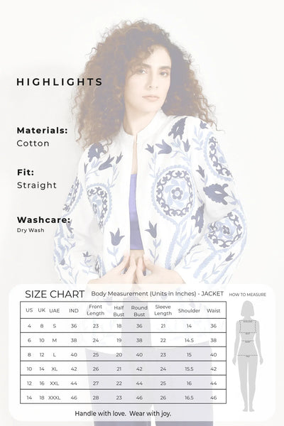 Blossom Wave Embroidered Jacket main image 0