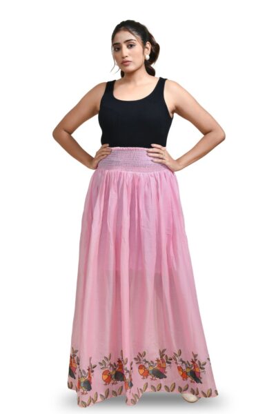 MEERABELLA Printed Women Regular Pink Skirt