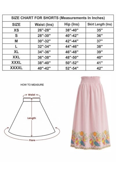 MEERABELLA Printed Women Regular Pink Skirt