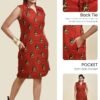 MEERABELLA Women A-line Red Knee Length Dress
