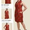 MEERABELLA Women A-line Red Knee Length Dress