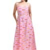 MEERABELLA Women A-line Pink Maxi/Full Length Dress