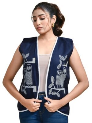 MEERABELLA Sleeveless Printed Women Jacket