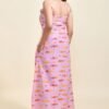 MEERABELLA Women A-line Pink Maxi/Full Length Dress